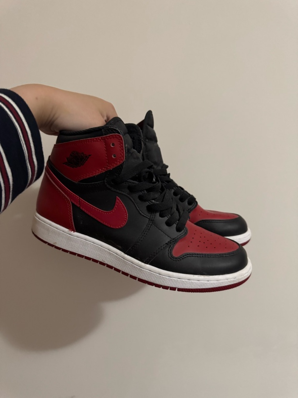 Nike Kids Black and Red High-Top Sneakers